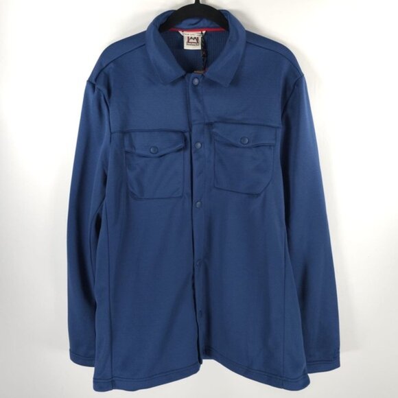 NWT AVALANCHE Outdoor Snap Collared Navy Shirt Jacket Fleece CAM816B Size M & LG - Picture 5 of 12